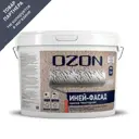 Краска текстурная с кварцевым песком Ozon Иней фасад белая 9л обычная