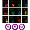 Тетради предметные Комплект 12 Предметов Dark 48 листов глянцевый Уф-лак Brauberg 404028
