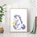 Постер 28 картин "Голубой единорог" 50x40 см