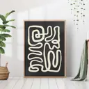 Постер 28 картин "Светлый рисунок на черном" 70x50 см