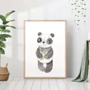 Постер 28 картин "Панда и бамбук" 70x50 см