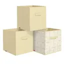 Набор коробов стеллажных 3 шт Valiant LS-BOX-2SL 28x28x28 см нетканый