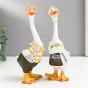 Набор фигурок 2 шт "Гусь с гусыней" 16.5x7.5x6 см