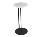 Журнальный столик круглый Callisto mobili 6824, 25x25x56 см светлый мрамор