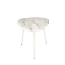 Журнальный столик круглый Callisto mobili 40x40x38 см светлый мрамор