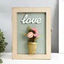 Ключница Simaland "Цветы в горшке - Love" голубая 26x19.5x5.5 см