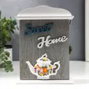 Ключница Simaland 2 крючка "Чайничек цветочный - Sweet home" 20.5x6x15 см
