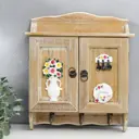 Ключница Simaland 6 крючков "Эустомы в вазе и посуда" натуральный 31x7x27.5 см