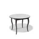 Кухонный стол круглый Kenner 330775 100-130x100x76 см ЛДСП цвет белый/венге