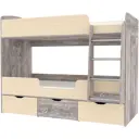 Кровать Кариви Малыш двойняшка 00561-31-01-00 183x146x83 см цвет бетон/дуб молочный