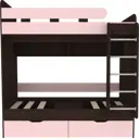 Кровать Кариви Юниор 5 80x160 163.2x201.8x103.2 см цвет венге/розовый