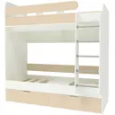 Кровать Кариви Юниор 5 80x190 193.2x201.8x103.2 см цвет белый/дуб молочный