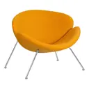 Кресло Dobrin Emily 81x72x78 см ткань цвет желтый ножки хром