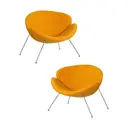 Набор кресел 2 шт Dobrin Emily 81x72x78 см ткань цвет желтый