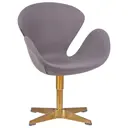 Кресло Dobrin Swan Lmo 71x91x60 см ткань цвет серый