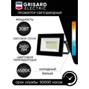 Прожектор светодиодный уличный GRISARD ELECTRIC СДО 30 светодиодный черный IP65 6500 K GRE-004-0006 30 Вт 6500 К IP65 холодный белый свет
