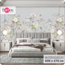 Фотообои флизелиновые Bartonwall 600x270 см Цветы Шенуазри F111-03