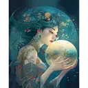 Канвас Постер-лайн Девушка с шаром 40x50 см