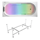 Прямоугольная ванна Lavinia Boho Bristol S3-3502007P литьевой акрил 170х75 см, с металлическим каркасом, подголовником и хромотерапией