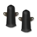 Угол наружный (внешний) с крепежом для плинтуса Deconika 007 Черный 85 мм 10 шт