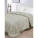 Покрывало Romance стеганное 125122, 220x240 см, велюр, цвет молочный