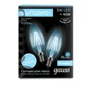 Набор ламп светодиодных Gauss 103801205P Filament E14 160-265 В 5 Вт свеча прозрачная 450 Лм нейтральный белый свет 2 шт