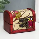 Шкатулка сундучок "Совята" 6x8x5.5 см