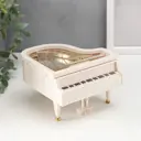 Шкатулка музыкальная "Белый рояль с балериной" 12x13.5x8.5 см