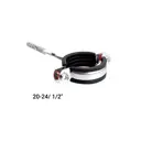 Хомут для труб UWS с EPDM уплотнителем 1/2" ø20-24 мм 1/2" с гайкой М8 в комплекте шуруп и дюбель 130776