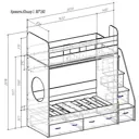 Кровать Кариви КИВи 234x200x84 см ЛДСП цвет белый 00288-01-24-04