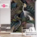 Фотообои флизелиновые Bartonwall 200x270 см Листья Тропики Птицы N120