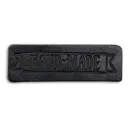 Термоаппликация заплатка из кожи Hand Made 5.65 x 1.8см 100% кожа черный цвет