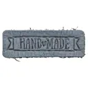 Термоаппликация заплатка из кожи Hand Made 5.65 x 1.8см 100% кожа светло-серый цвет