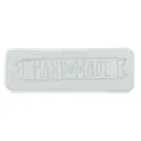 Термоаппликация заплатка из кожи Hand Made 5.65 x 1.8см 100% кожа белый цвет