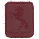 Термоаппликация заплатка из замши Mustang 3.5 x 4.37см 100% кожа бордовый цвет