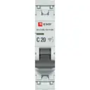Автоматический выключатель Ekf PROxima ВА 47-63N 1P C20 А 6 кА M636120C
