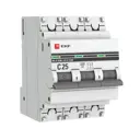 Автоматический выключатель Ekf PROxima ВА 47-63M 3P C25 А 6 кА mcb4763m-6-3-25C-pro