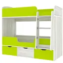 Кровать Кариви Малыш двойняшка 00256-30-24-00 163x145x73 см ЛДСП цвет лайм/винтерберг