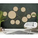 Фотообои флизелиновые Luxury walls 400x270 см Абстракция Круги Бетон