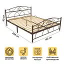 Кровать Князев-Мебель 883305 160x200 см ЛДСП цвет черный