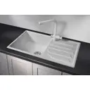 Врезная мойка Granula 86x50x20 см кварц цвет сланец