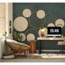 Фотообои флизелиновые Luxury walls 300x270 см Абстракция Круги Бетон