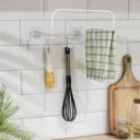 Держатель для кухонных принадлежностей Доляна металл цвет белый 6912543