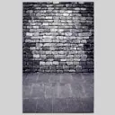 Фотофон винил "Серый кирпич" стена+пол 81x127 см