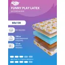 Матрас SkySleep Funny Play Latex 60x130 см беспружинный, детский, ортопедический, латексный, кокосовый