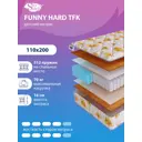 Матрас SkySleep Funny Hard TFK 110x200 см независимый пружинный блок, полутораспальный, ортопедический, жесткий, кокосовый