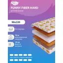 Матрас SkySleep Funny Fiber Hard 90x220 см беспружинный, односпальный, ортопедический, жесткий, кокосовый