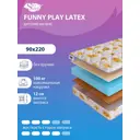 Матрас SkySleep Funny Play Latex 90x220 см беспружинный, односпальный, ортопедический, латексный, кокосовый