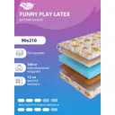 Матрас SkySleep Funny Play Latex 90x210 см беспружинный, односпальный, ортопедический, латексный, кокосовый