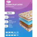 Матрас SkySleep Funny Play Latex 80x195 см беспружинный, односпальный, ортопедический, латексный, кокосовый